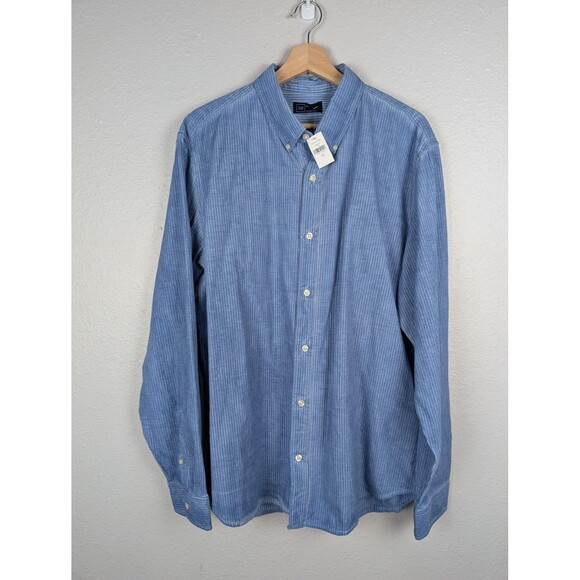GAP Mens XL Blue Pinstripe Long Sleeve Button Down Shirt - Picture 1 of 9